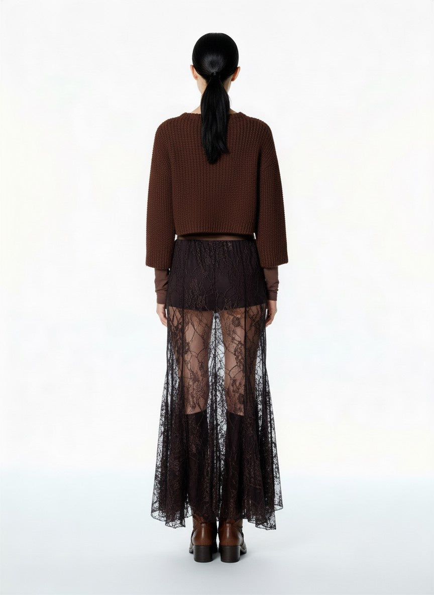 GONNA IN PIZZO FW250025 MORO TENSIONE IN.
