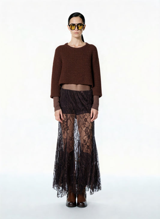 GONNA IN PIZZO FW250025 MORO TENSIONE IN.