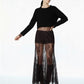 GONNA IN PIZZO FW250025 NERA TENSIONE IN.