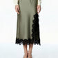 GONNA IN SATIN 37527 VERDE/NERO TENSIONE IN.