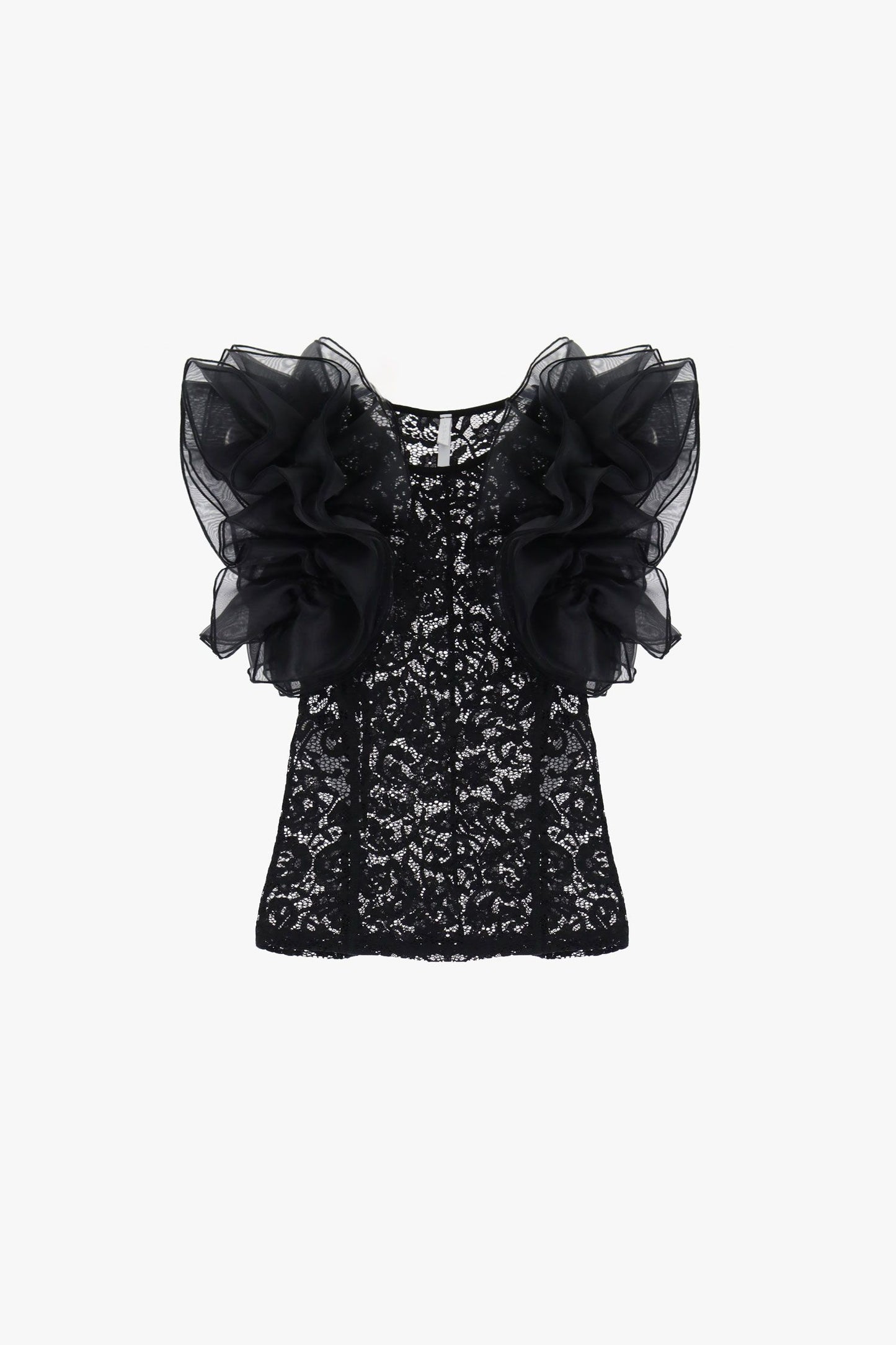 TOP CON ROUCHES E PIZZO FLOREALE  RGL5IQK IMPERIAL
