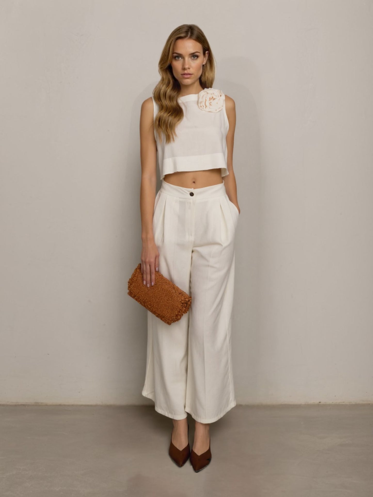 PANTALONE 25P7626 PANNA TENSIONE IN.