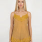 TOP IN CUPRO E PIZZO 38863 SENAPE TENSIONE IN.