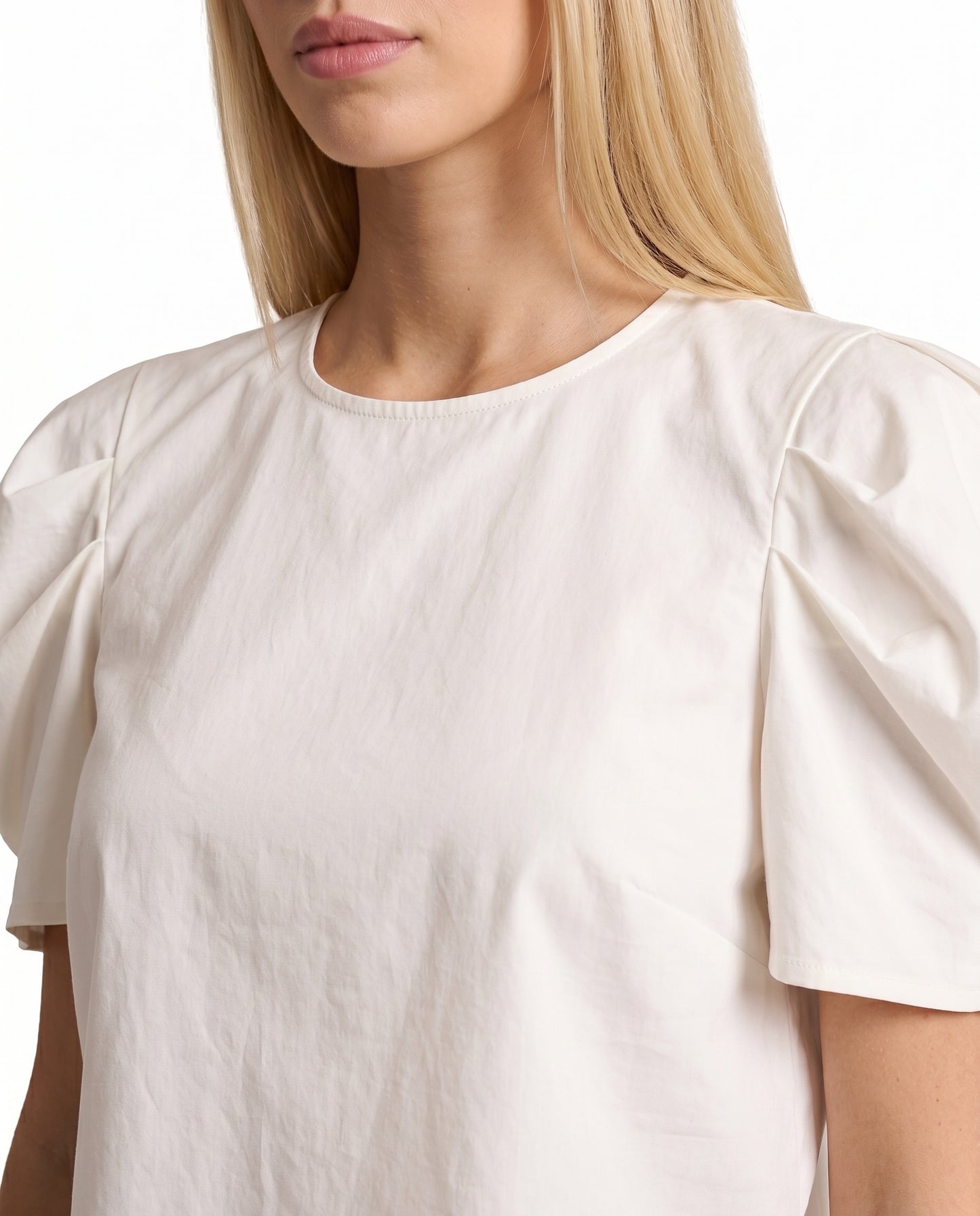 TOP MANICA A PALLONCINO S26TC35 LATTE TENSIONE IN.