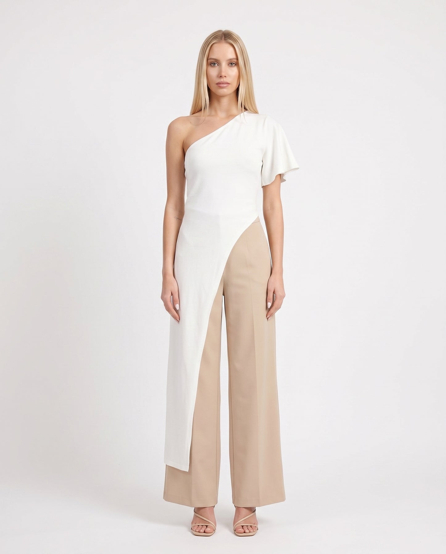 TOP MONOSPALLA PE260213 BIANCO TENSIONE IN.