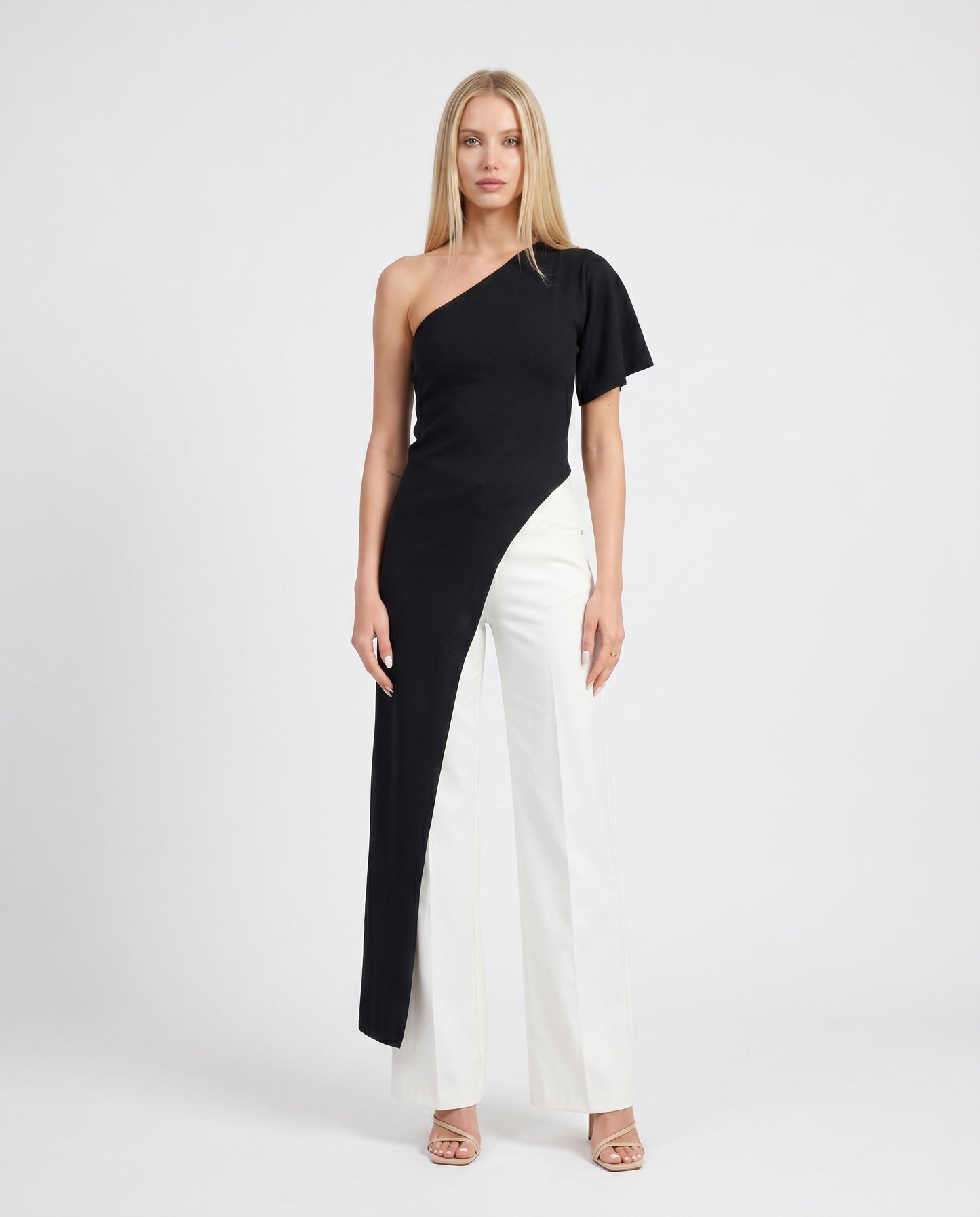 TOP MONOSPALLA PE260213 NERO TENSIONE IN.