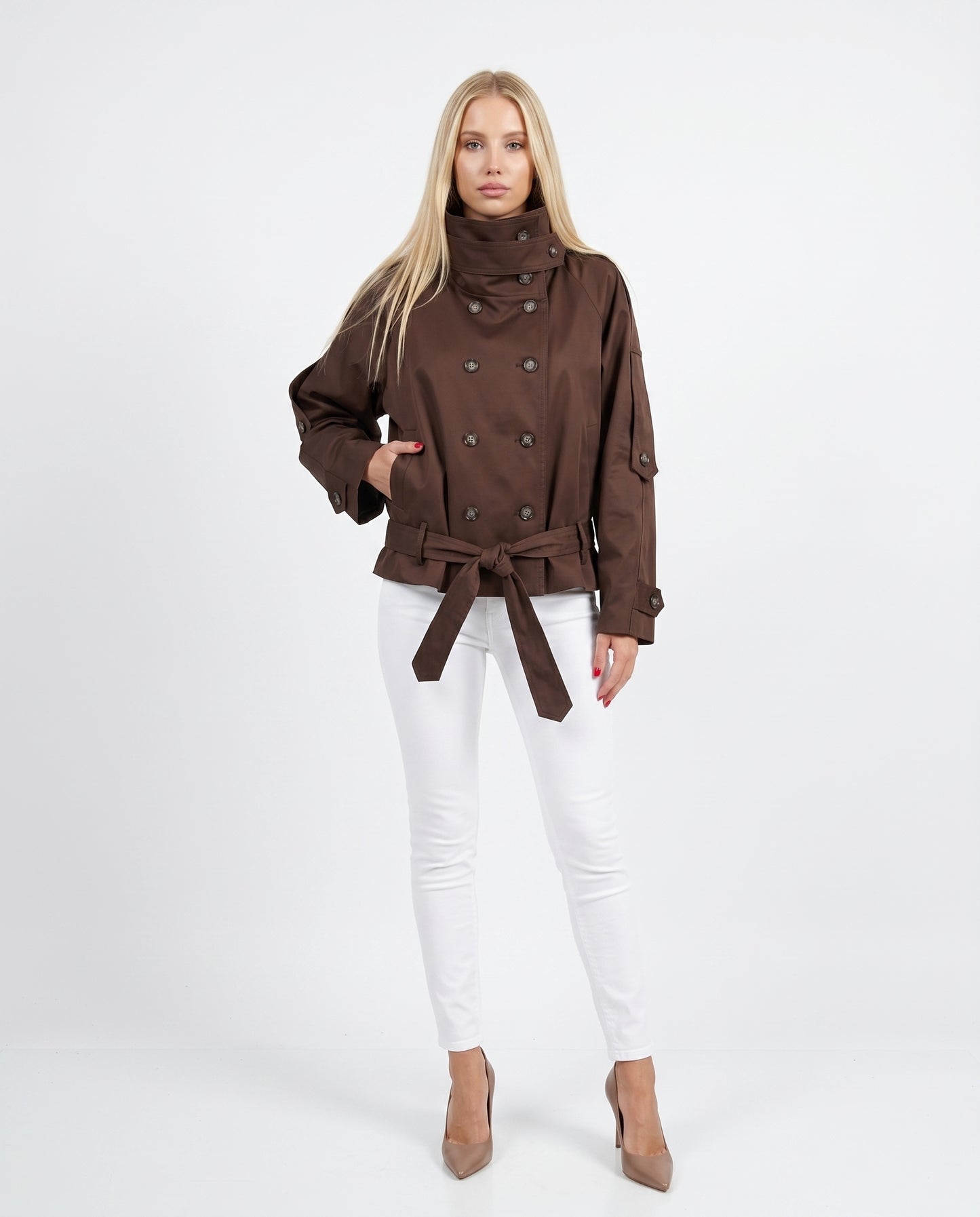 TRENCH COLLO ALTO S26J628 MORO MOTEL.