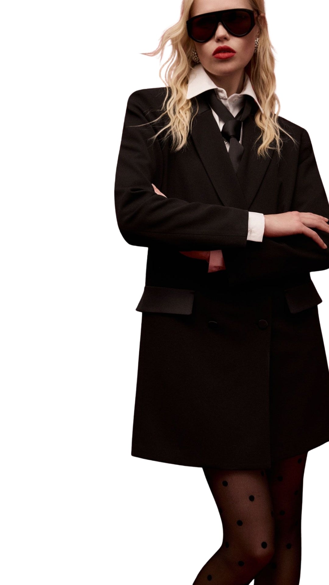 ABITO CORTO DOPPIOPETTO CON COLLO CLASSICO AFWJKAW NERO IMPERIAL.