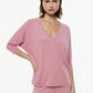 MAGLIA SCOLLO A V M3025880 ROSA IMPERIAL.