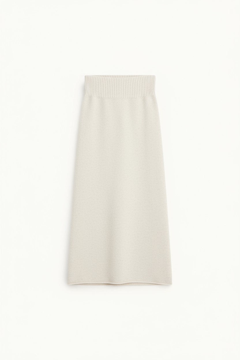 GONNA A TUBINO IN MAGLIA G3025886 GESSO IMPERIAL.