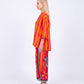 CAMICIA RIGHE 40021 ARANCIO/FUXIA TENSIONE IN.