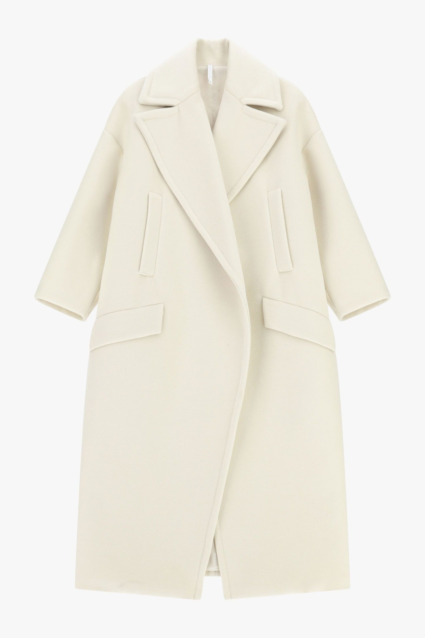 CAPPOTTO OVER CON MAXI REVERS E TASCHE KG26KLY PANNA IMPERIAL.