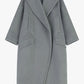CAPPOTTO OVER CON MAXI REVERS E TASCHE KG26KLY GRIGIO IMPERIAL.