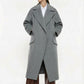 CAPPOTTO OVER CON MAXI REVERS E TASCHE KG26KLY GRIGIO IMPERIAL.