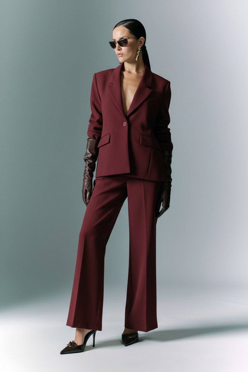 GIACCA DA COMPLETO BLAZER E PANTALONE JBF7KSB VINO IMPERIAL.