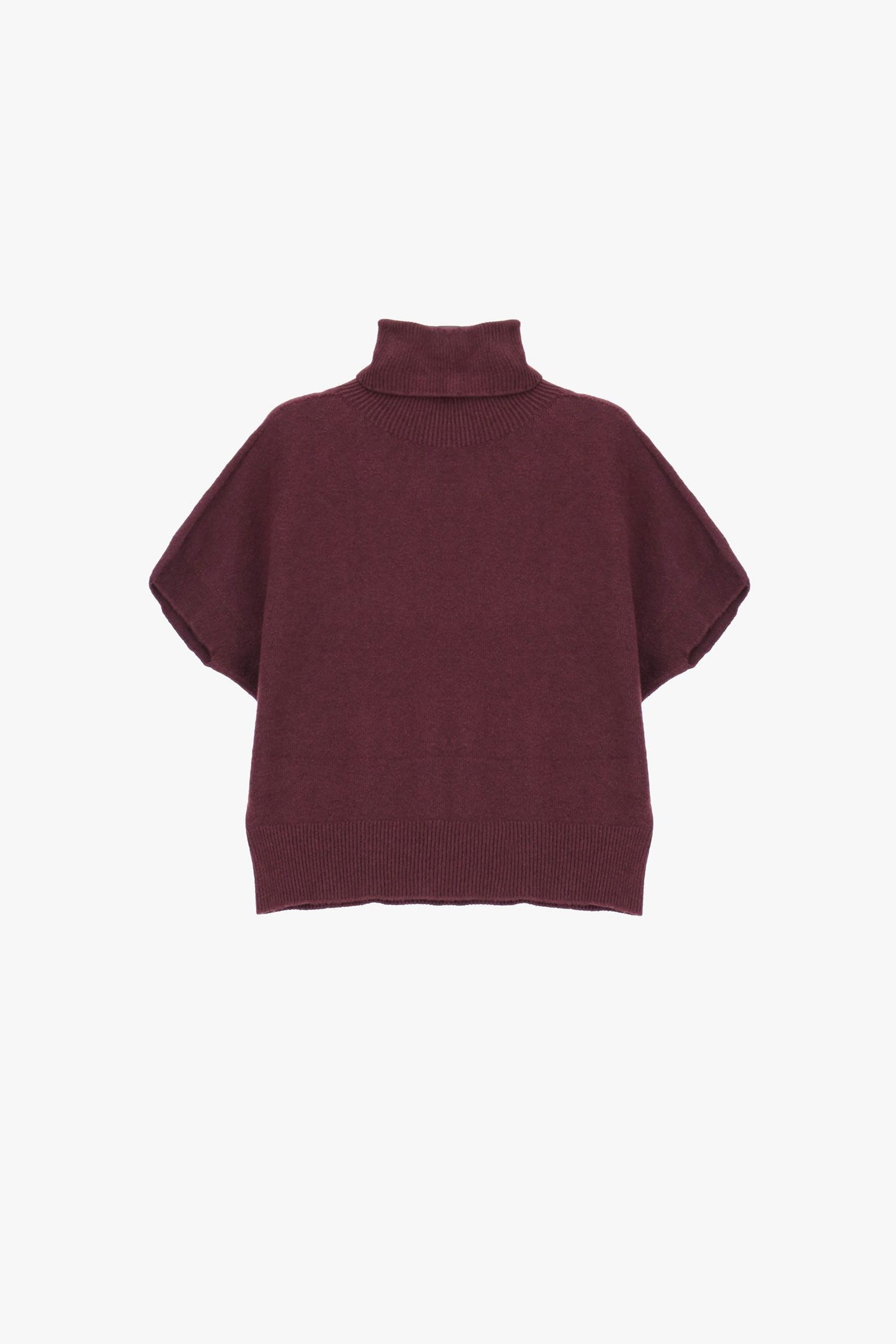 MAGLIA DOLCEVITA A MANICHE CORTE M3025869 PRUGNA IMPERIAL.
