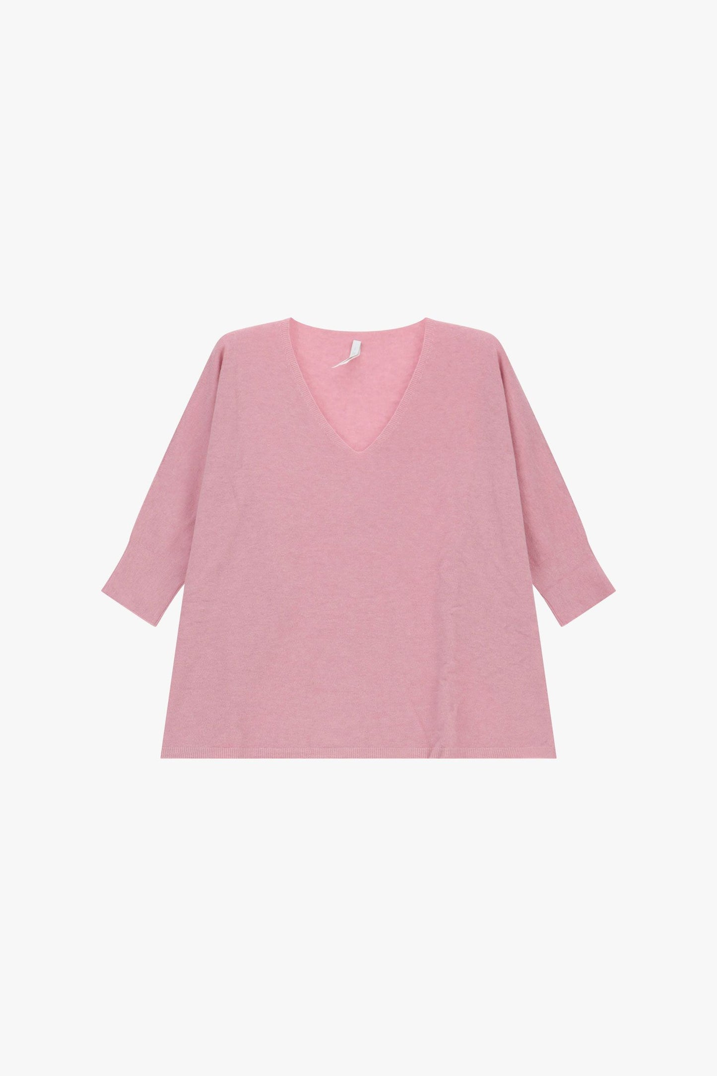 MAGLIA SCOLLO A V M3025880 ROSA IMPERIAL.