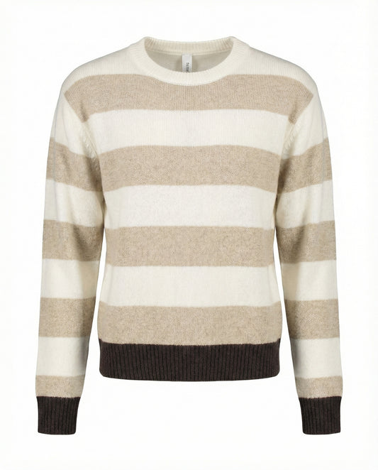 MAGLIA D82002 MORO/PANNA/BEIGE TENSIONE IN.