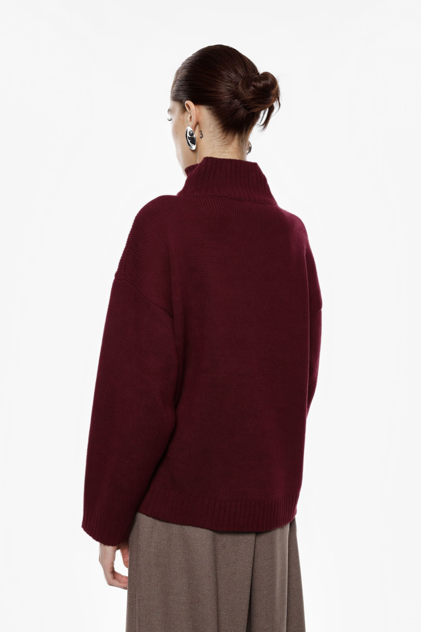 MAGLIONE A COLLO ALTO CON MOTIVO GEOMETRICO IMPERIAL