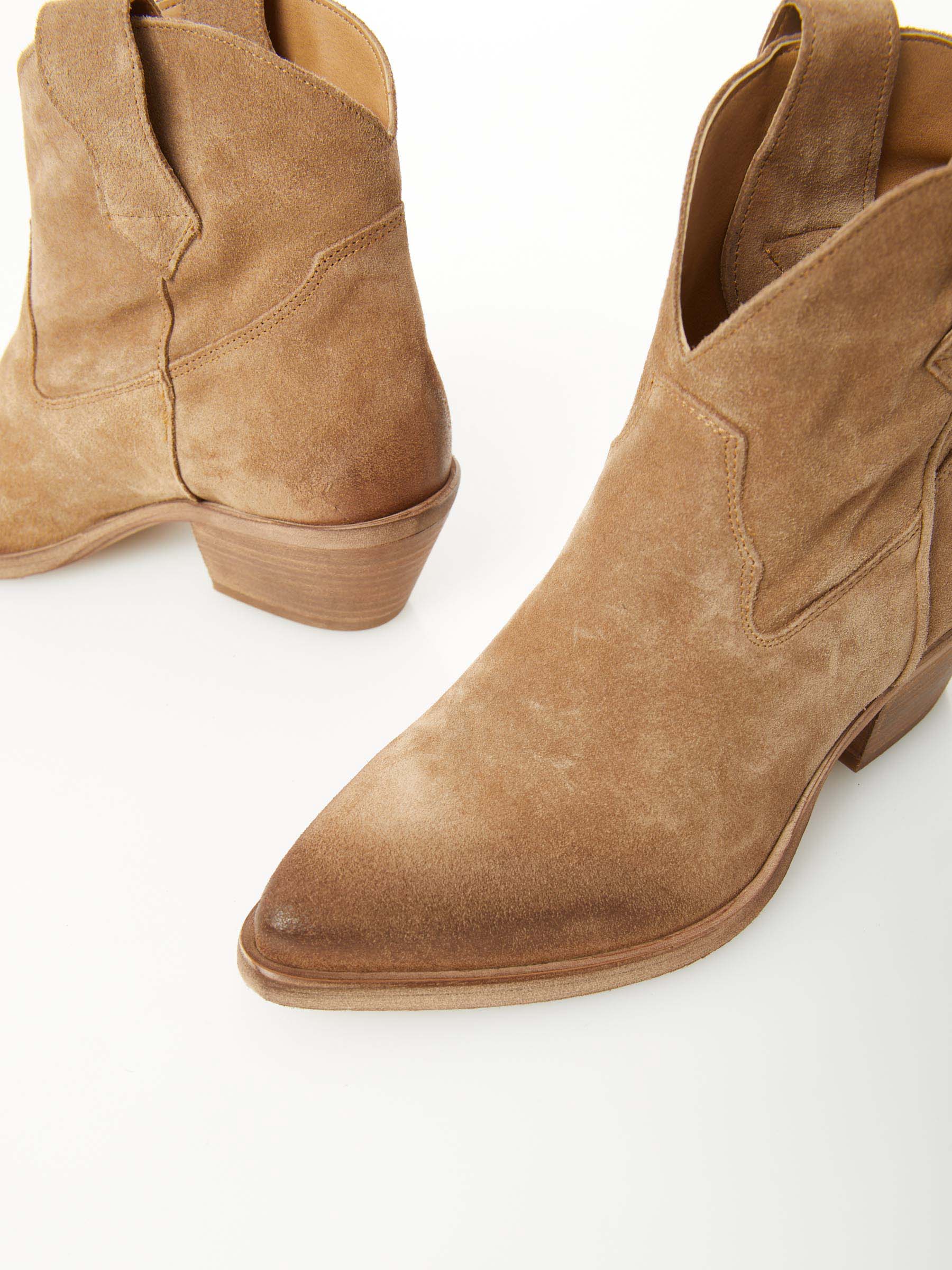 Ovye Texano Basso Camoscio Stivaletti Camoscio Ovye Texanino In