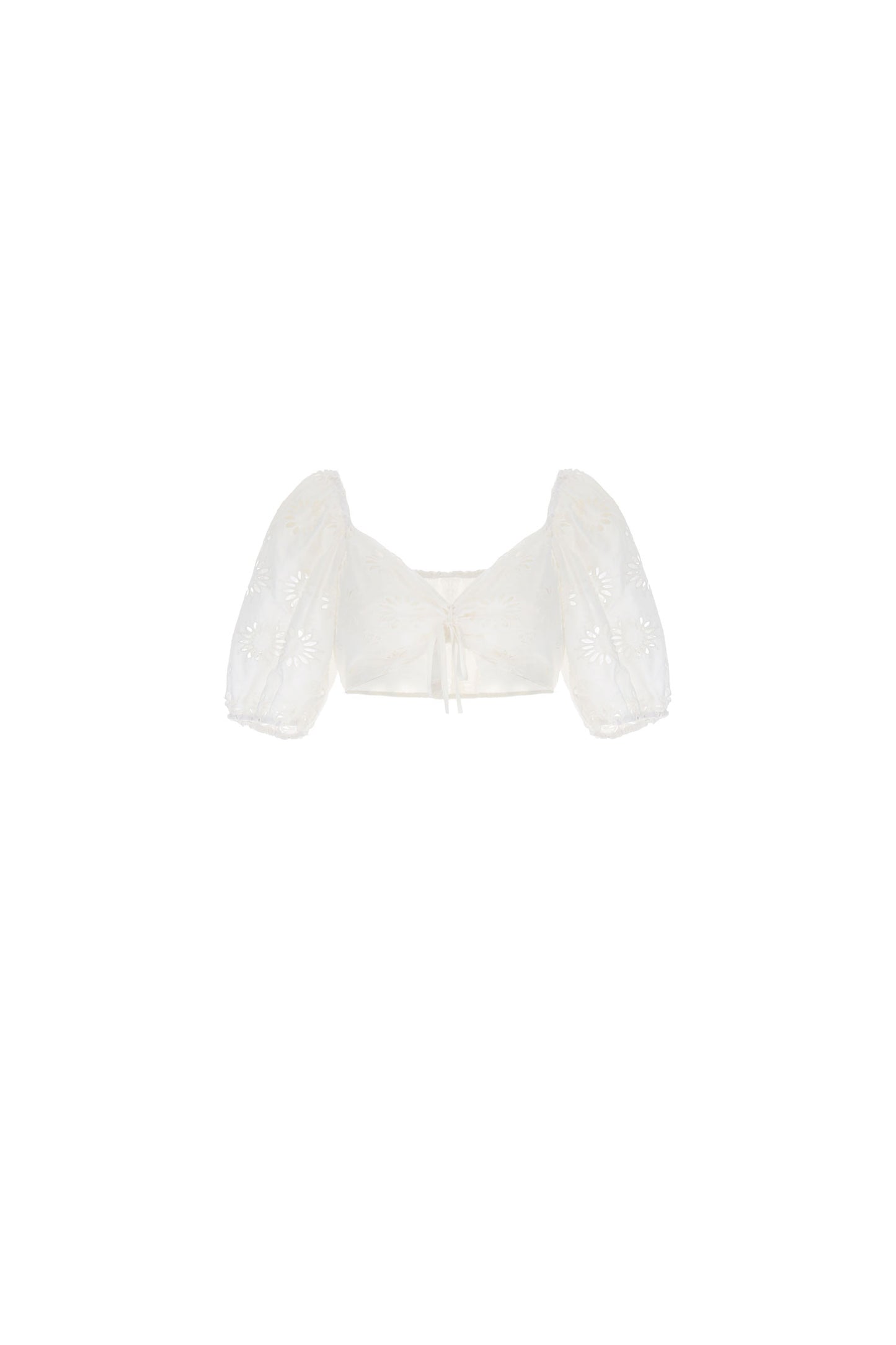 TOP CROPPED CON MANICHE A SBUFFO IMPERIAL