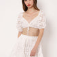 TOP CROPPED CON MANICHE A SBUFFO IMPERIAL