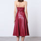 ABITO MIDI IN ECOPELLE CON SCOLLO A CUORE IMPERIAL