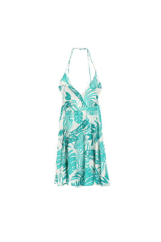 MINI ABITO FANTASIA TROPICALE CON SPALLINE DETTAGLIO IMPERIAL