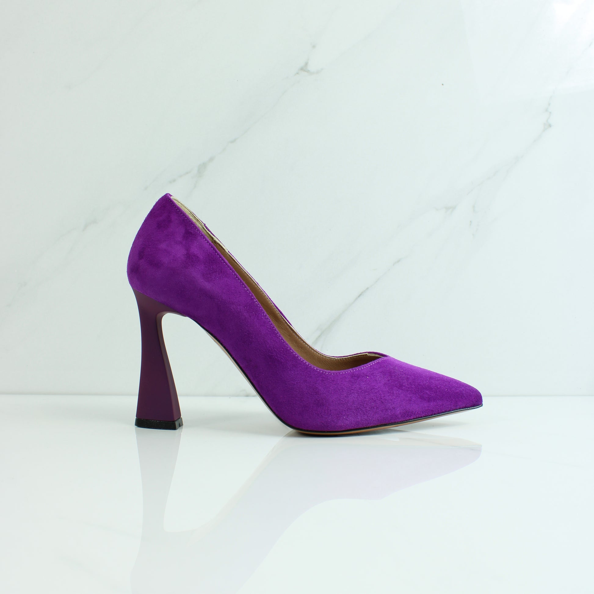 Decollete in camoscio viola SI311G