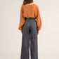 PANTALONE LARGO PINCES GESSATO KONTATTO