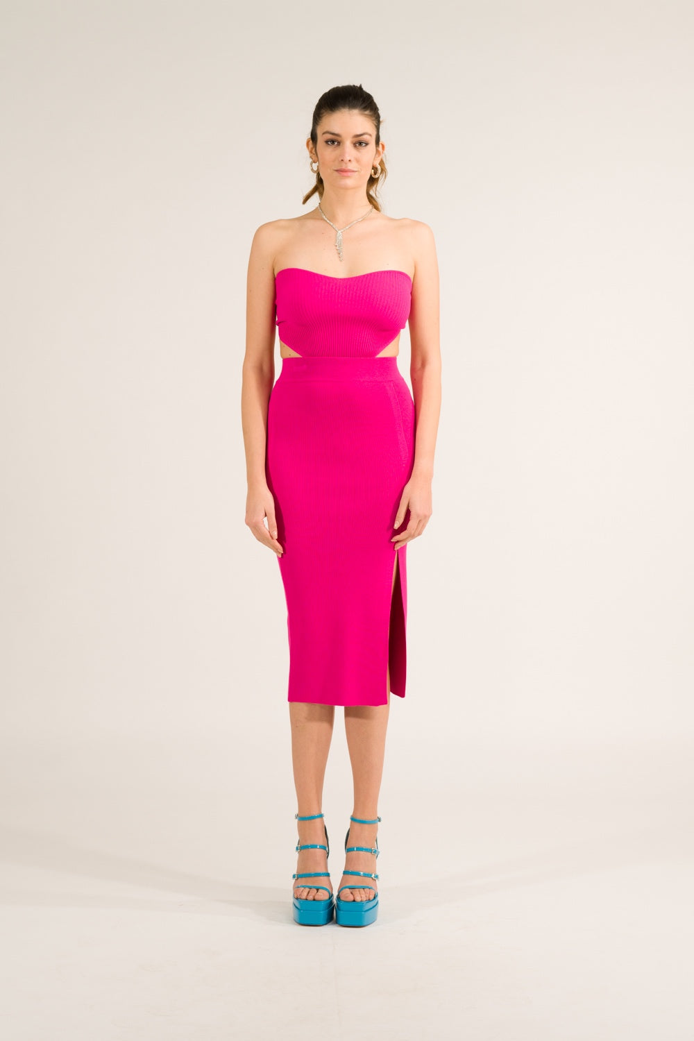 LONGUETTE IN MAGLIA CON SPACCO KONTATTO