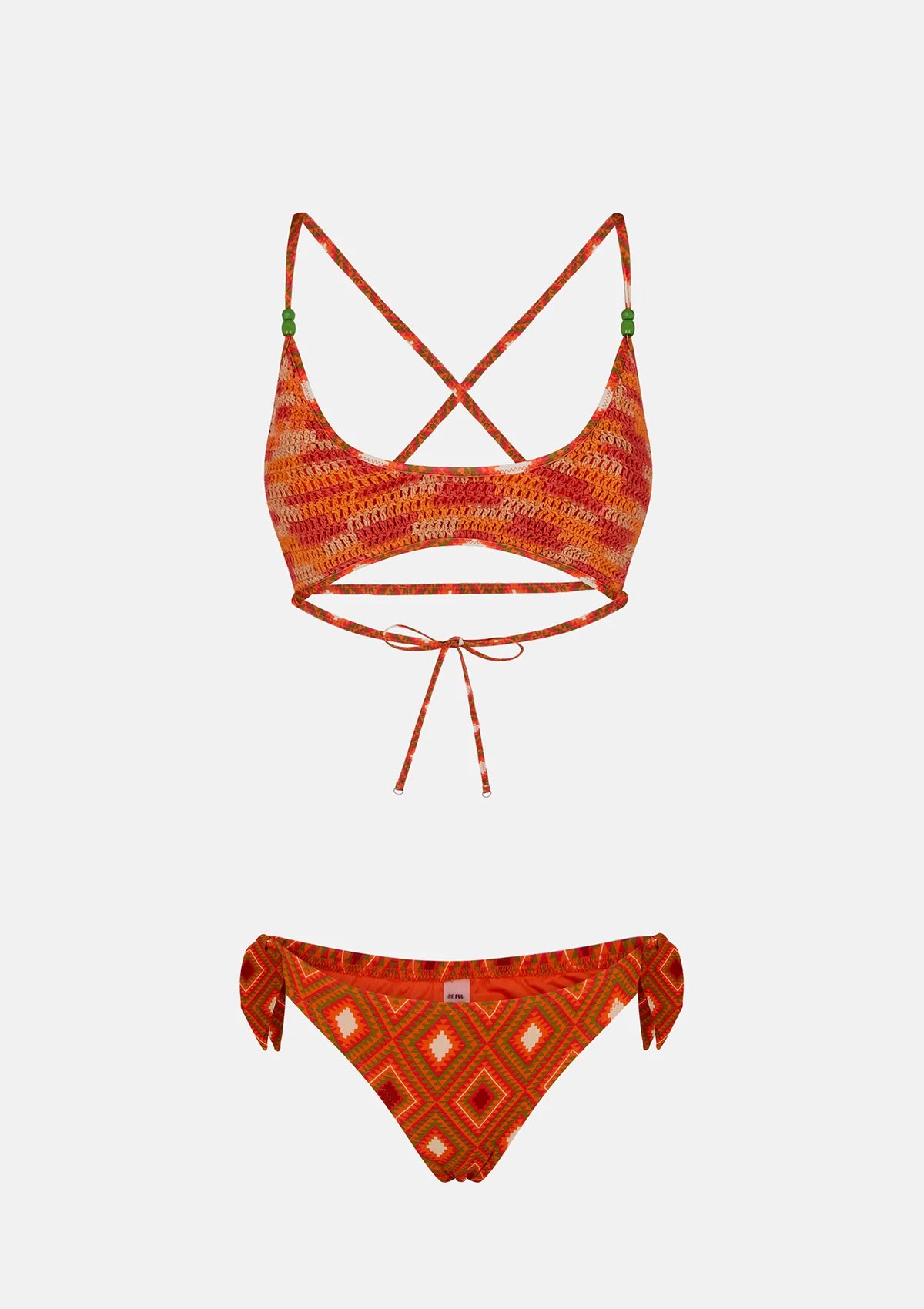 BIKINI TOP E SLIP NODI REGOLABILE GUARDA PAMPA ME FUI