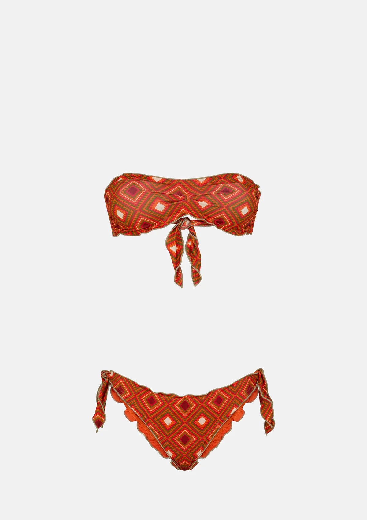 BIKINI FASCIA FROU FROU E SLIP NODI REGOLABILE GUARDA PAMPA ME FUI
