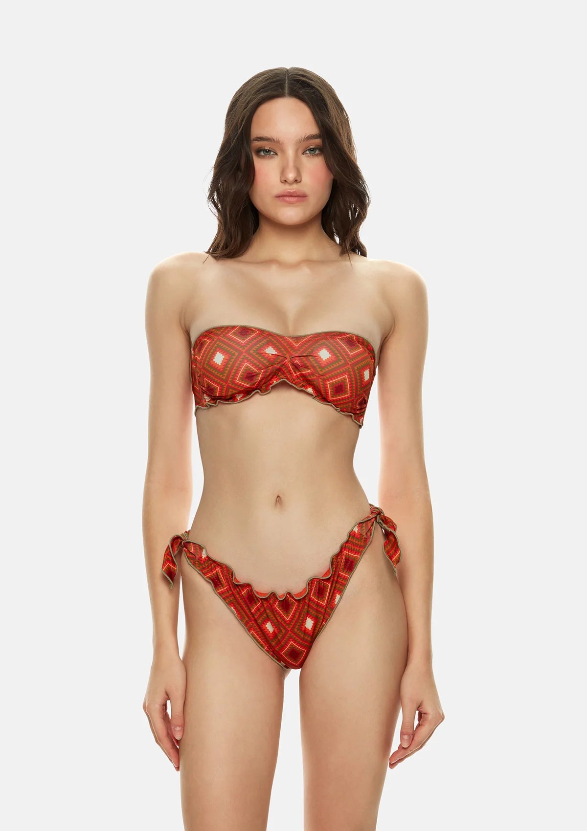BIKINI FASCIA FROU FROU E SLIP NODI REGOLABILE GUARDA PAMPA ME FUI